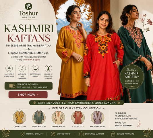Kashmiri Kaftan for Women & Girls – Timeless Elegance for Every Season