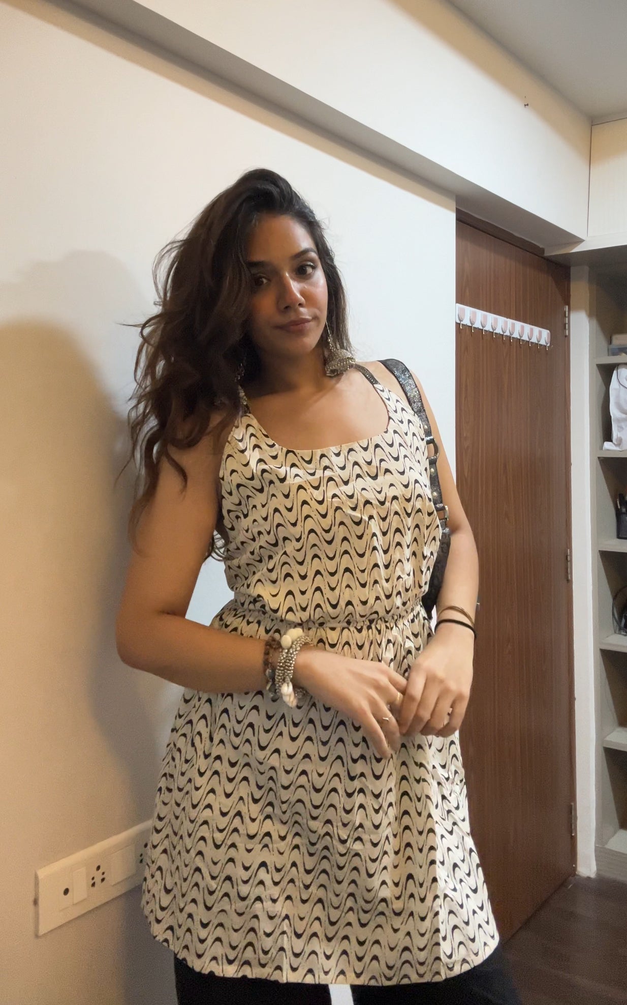 Premium Black and White kurti - Needle Magic