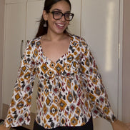 Ikat Print Cottan camric kurti With jacket