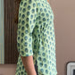 Cotton Printed Pastel Green Kurti