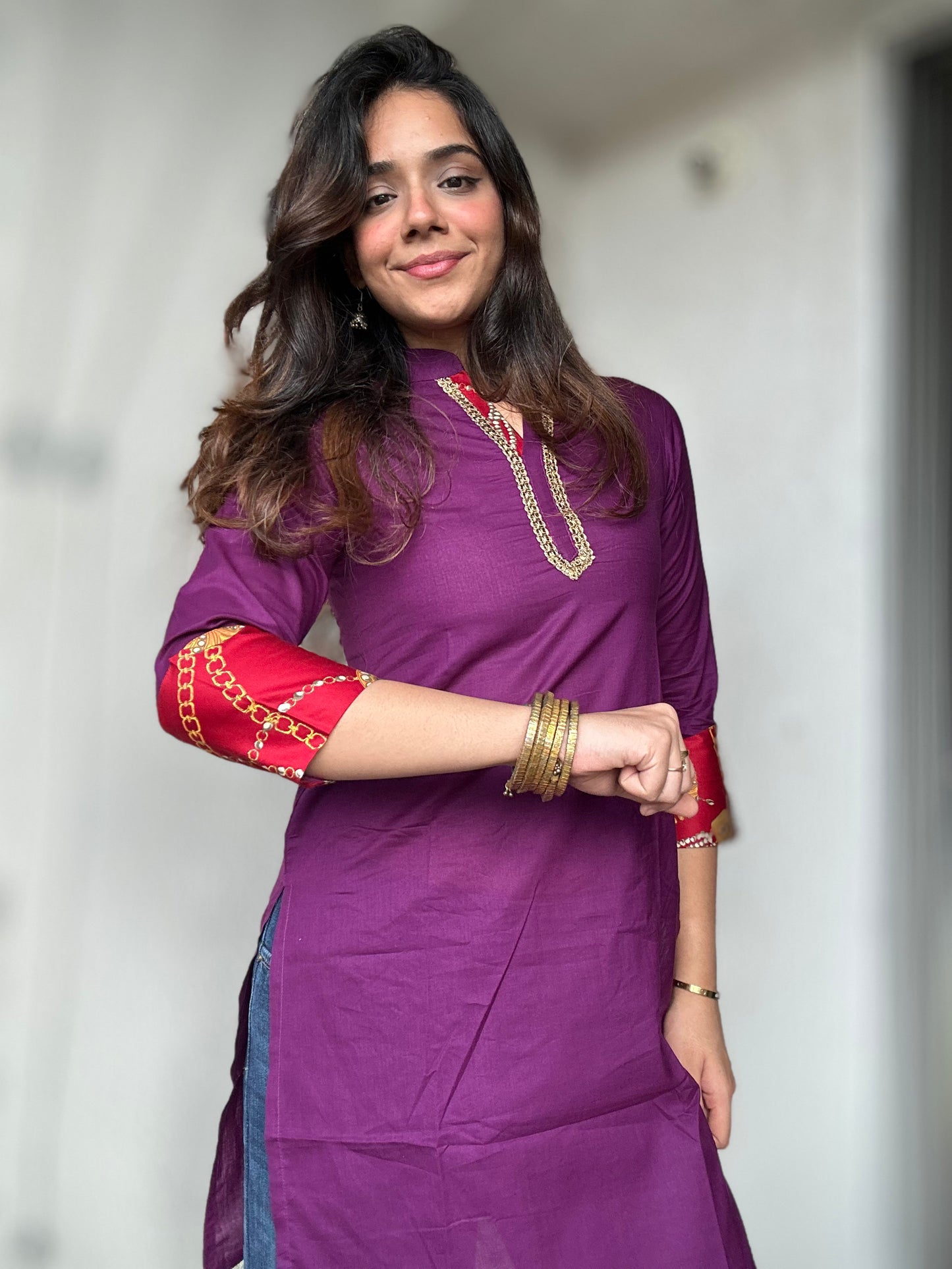 Purple Cotton Tunic