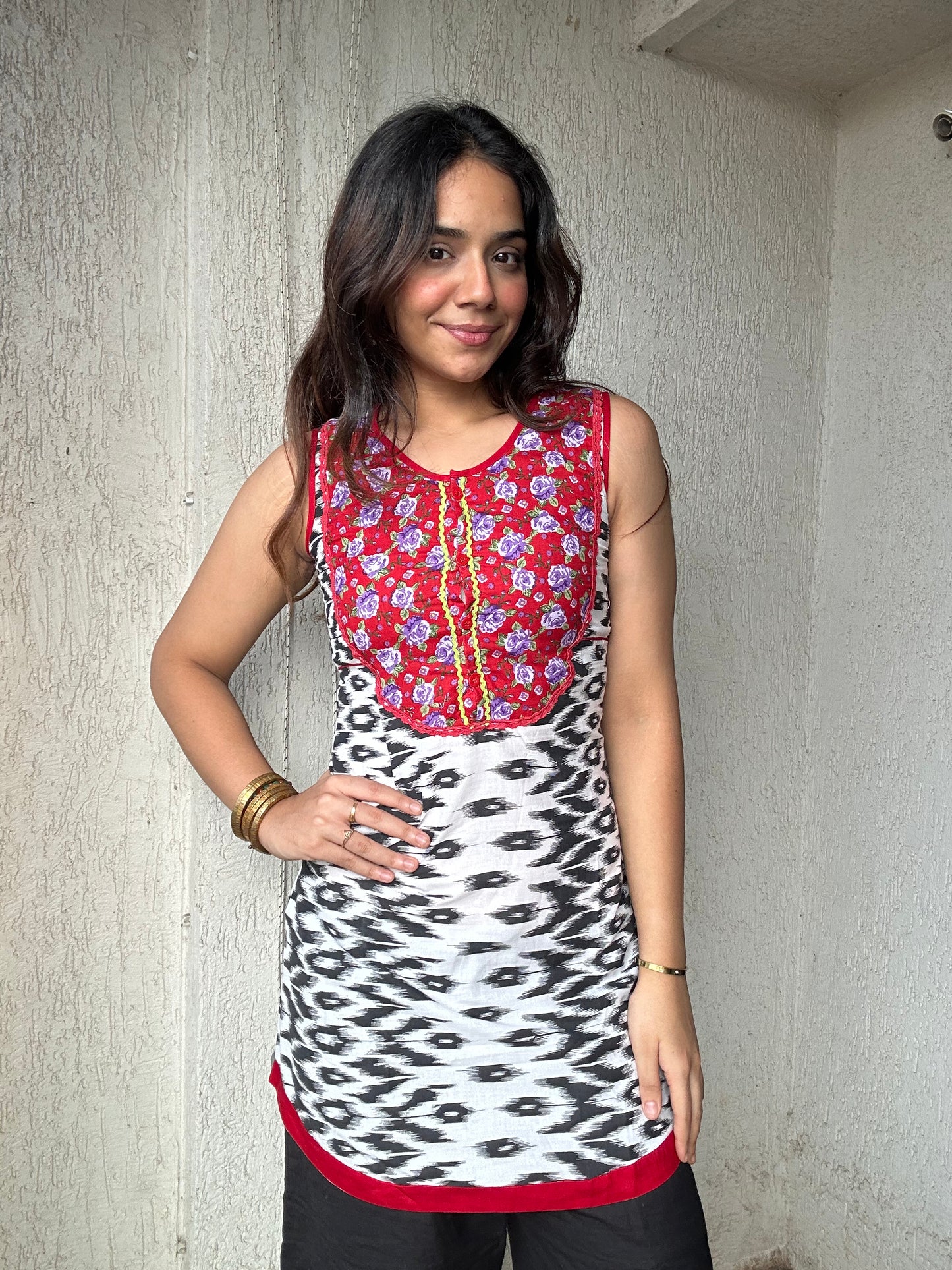 Cotton Printed Sleeveless Tunic