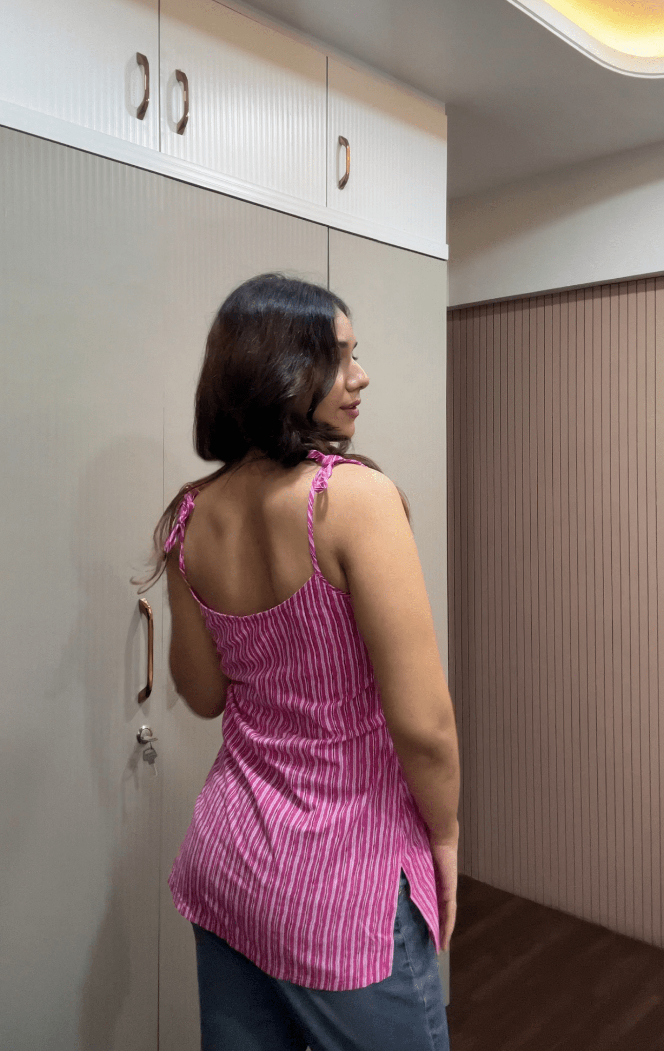 Cotton printed fabric Halter neck Sleeveless - Needle Magic