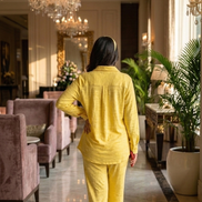 Pastel Yellow Co-ord Set for Women