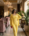 Coord Set in Pastel Yellow Color for women