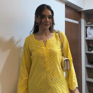 Premium Yellow kurti - Needle Magic